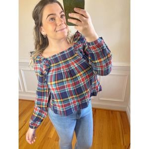 NWT We The Free X Free People Sienna Plaid PulloverXS